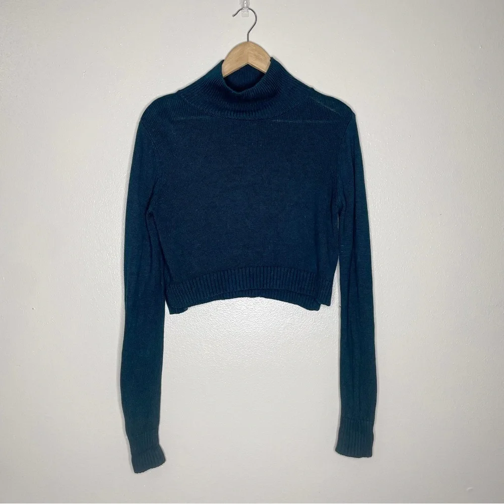 Seraphine‎ Cropped Emerald Green Mockneck Nursing/Maternity Sweater